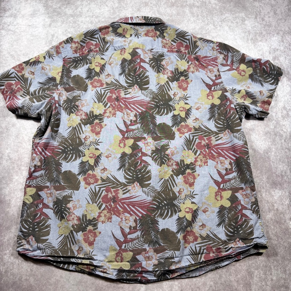 UNTUCKit Desisto Floral Palm Print Short Sleeve Shirt XXL Red 40592 Mens Regular - Picture 3 of 8